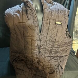 Men's Brown Quilted Vest-south pole size medium-#522